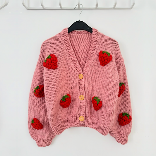 Lei Cardigan - Strawberry