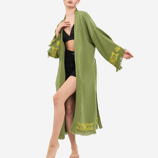 Kimono - Lotus in Green